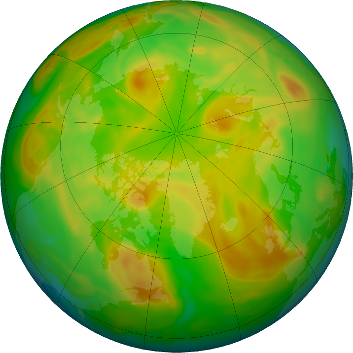 Arctic ozone map for 05 June 2019